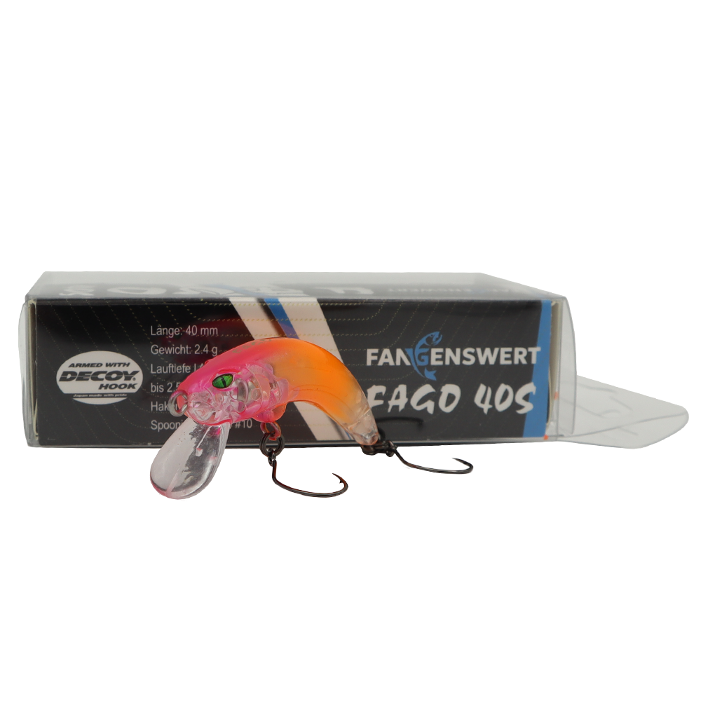 Fangenswert FAGO 40S EA02 UV Aktiv Wobbler Forellenköder