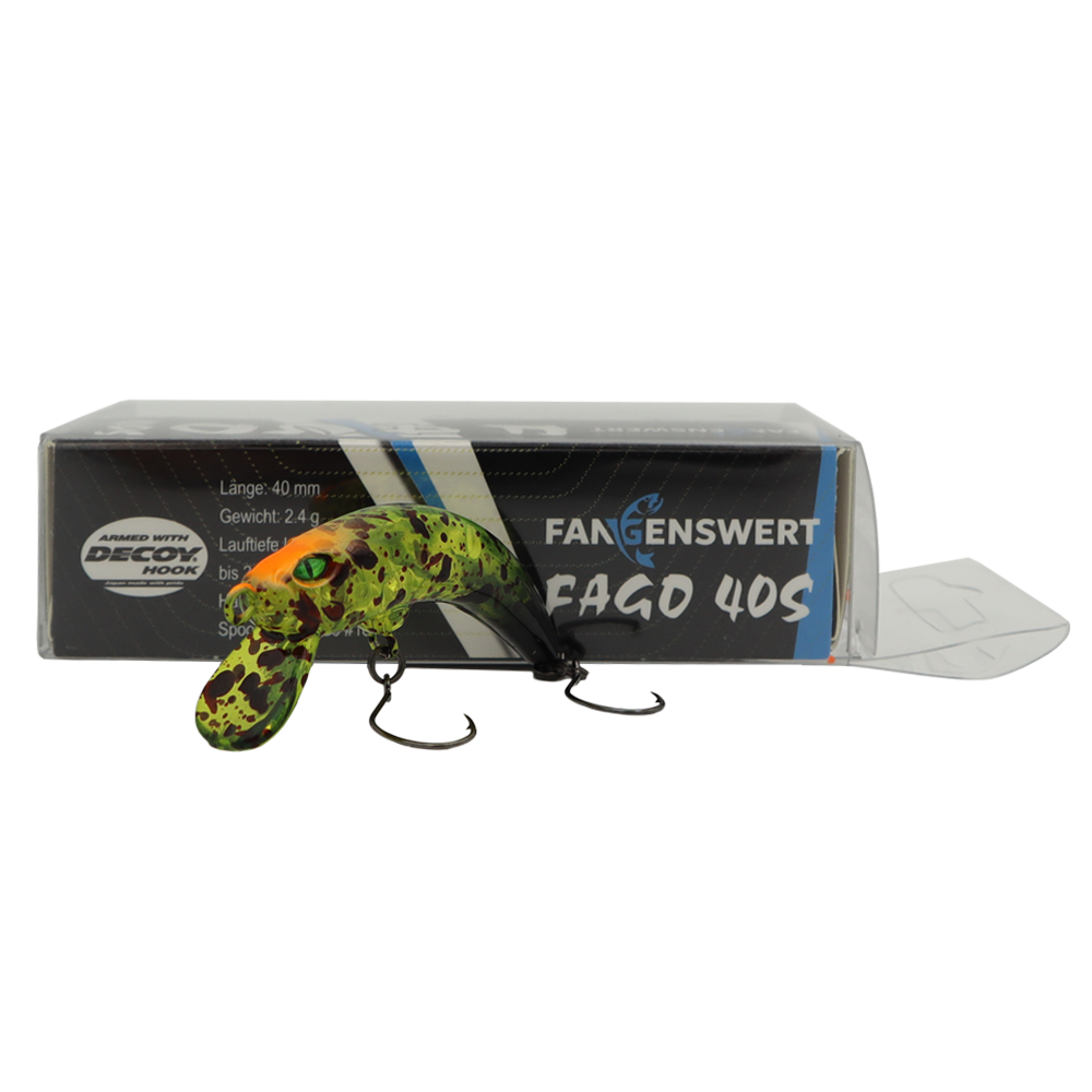 Fangenswert FAGO 40S EA06 UV Aktiv Wobbler Forellenköder