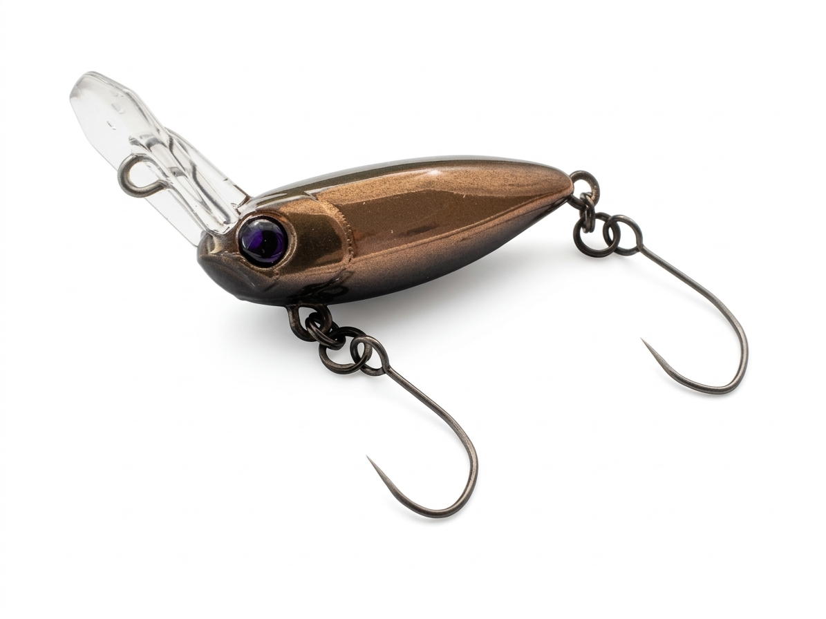 Rodio Craft USSA XS #8 Wobbler, gelbe und silberne Oberfläche, für Angeln im Süßwasser, detailreiche Oberfläche, Angelköder