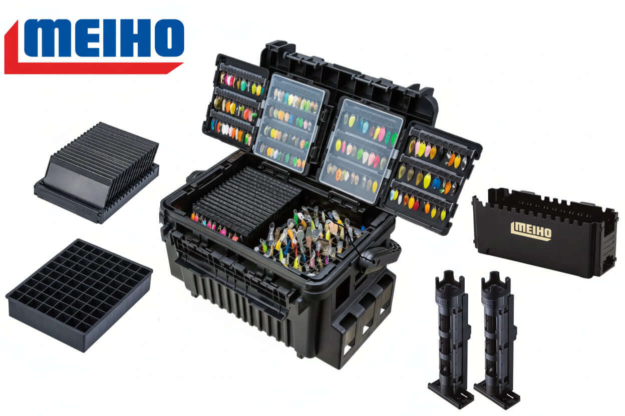 Meiho VS-7090A Angelbox Schwarz/Ocker – Hochwertige Tackle Box – SP-Fishing