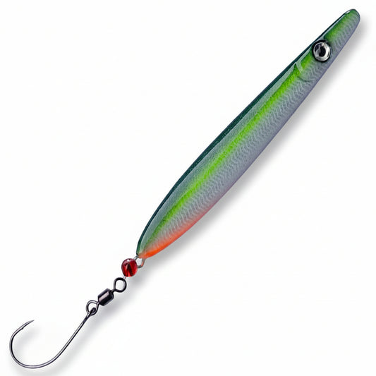 Troutwerk 16g inlineblinker in silver, designed for catching sea trout, showcasing its sleek design and reflective surface.