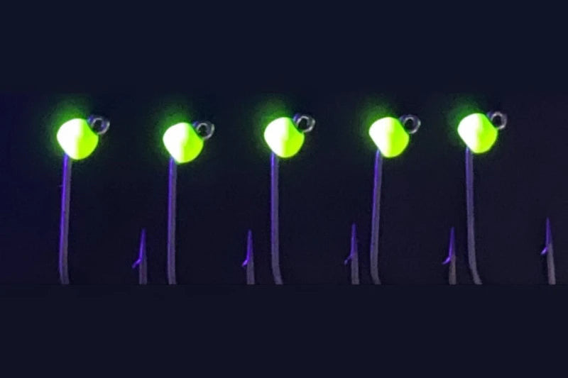 SE-HOOKS Haken ohne Widerhaken und Tungstenperle in Fluo Gelb - SP-Fishing