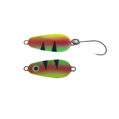 Perfekter Angel-Löffel Bullshark Spoon 3g von Perfect-Fishing, silberfarbener Angelköder mit schlanker Form und glänzender Oberfläche.