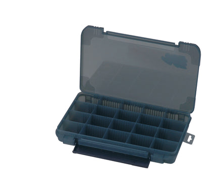 Meiho VS-3043 ND Angelköderbox, robuste Tacklebox mit mehreren Fächern für Angelausrüstung, in dunkler Farbe