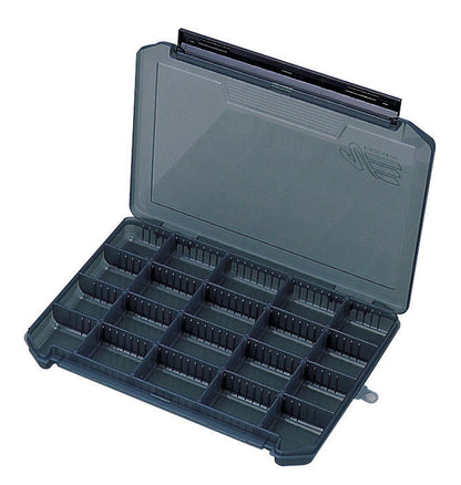 Meiho VS-3020 ND Tacklebox mit mehreren Fächern und transparentem Deckel für Angelzubehör, robustes Kunststoffdesign