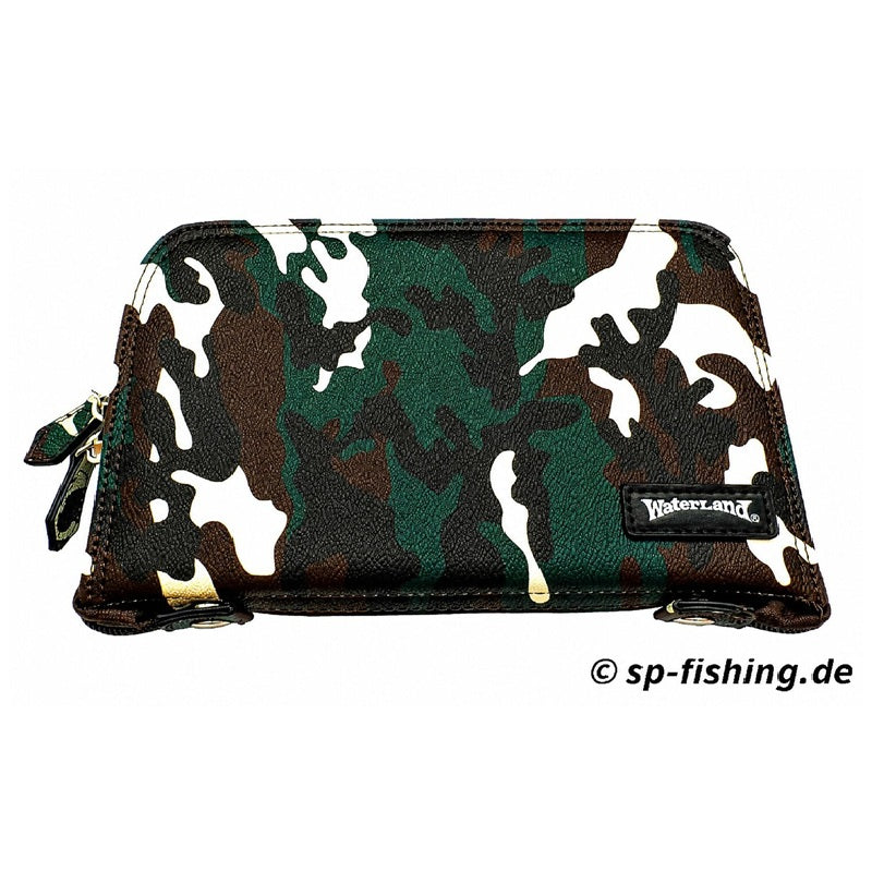 Waterland Spoon Wallet Tasche aus Leder, mit mehreren Kartenfächern und Geldbörse, in brauner Farbe.
