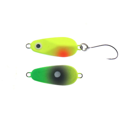 Perfekte Angelhaken-Borste mit 3g Bullshark Spoon von Perfect-Fishing, glänzend und schimmernd, ideal für Fischköder.