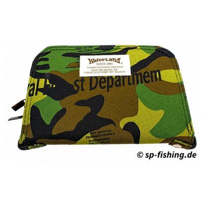 Waterland Spoon Wallet Tasche in braun mit Reißverschluss, zeigt Innenfächer und modernes Design, für Geld und Karten geeignet