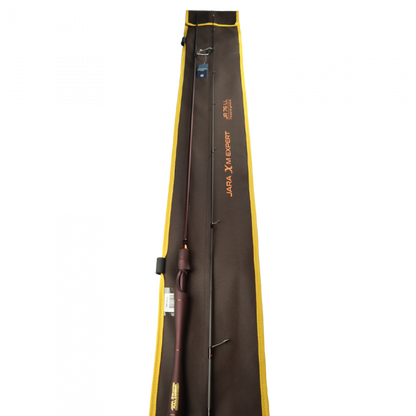 Rute Trout Jara XM Expert JR76LL, leichte Angelrute für Forellen, mit Holzgriff und langlebigem Blank, seitliche Rollenhalter.
