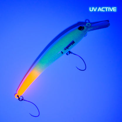 Rob Lure Blanky 65F FA02 UV Wobbler, bunte Angelköder mit schimmernder UV-Oberfläche, zum Angeln in verschiedenen Gewässern