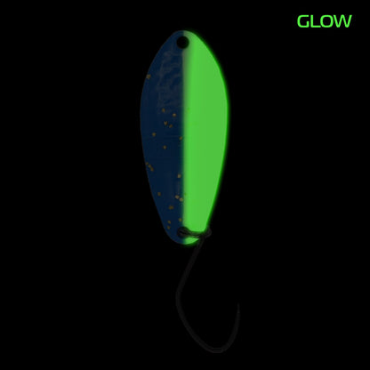 Angler´z System Antem Dohna EM24 Glow Angelhaken-Spoon, silberfarben, 25g, mit leuchtender Oberfläche, für Angeln auf Raubfische