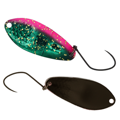 Silberner Angler´z System Antem Dohna EM28 Spinnkugel, 25g, zum Angeln auf Forelle und Raubfisch, detailreiche Aufnahme