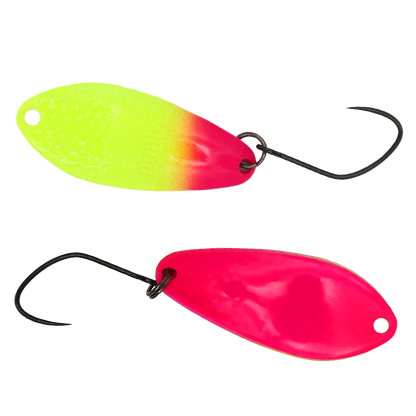 Angler'z System Antem Dohna FA02 spoon in silver with a reflective finish, ideal for fishing enthusiasts.