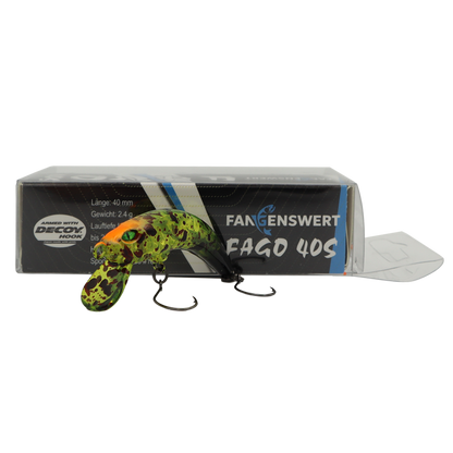 Fangenswert FAGO 40S EA06 UV Aktiv Wobbler Forellenköder