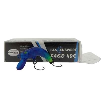 Fangenswert FAGO 40S EA07 UV Aktiv Wobbler Forellenköder