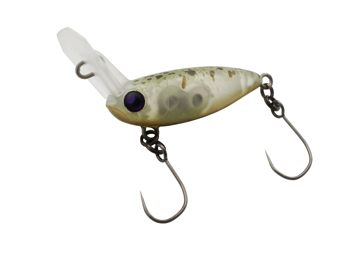 Rodio Craft USSA XS #11 Wobbler, kleiner Angelköder mit leuchtender Oberfläche, ideal für Fischfang, detailreiche Darstellung.