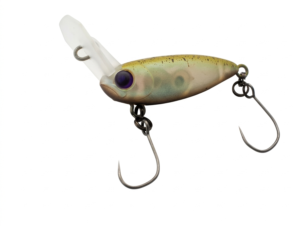 Rodio Craft USSA XS #21 Wobbler, detailreiche Angelköder in Silver mit rotem Akzent, für Fischerei.