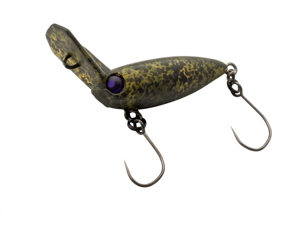 Rodio Craft USSA XS #24 Wobbler, detailreiche Angelköder mit rot-weißer Farbgebung für Forellen und Raubfische.