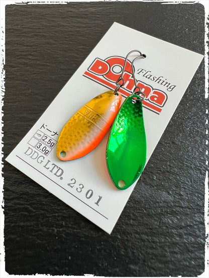 Angler'z System Antem Dohna DDG 2023-01 spoon with reflective finish and curved design for fishing use.