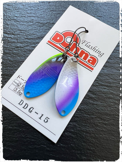 Angler'z System Antem Dohna DDG 2022-15 spoon with vibrant colors and detailed design, ideal for fishing enthusiasts.
