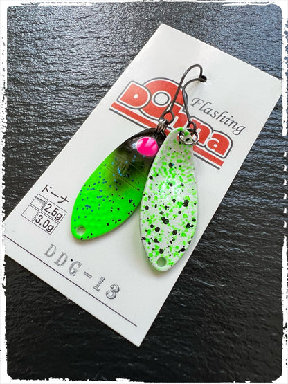 Angler'z System Antem Dohna DDG 2022-13 spoon, featuring a sleek design and vibrant colors for effective fishing.