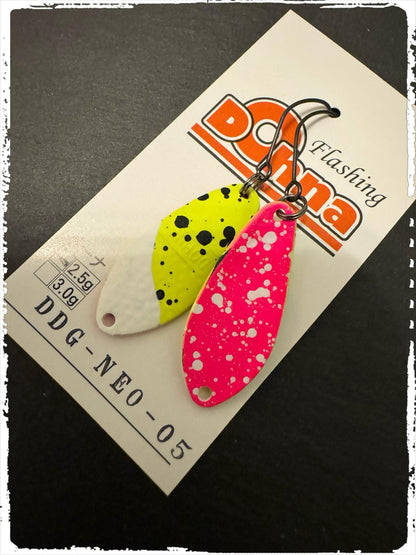 Spinnfischerrute Angler´z System Antem Dohna DDG NEO-05 mit Angelköder, Nahaufnahme des Angelspoons für Angelfreunde