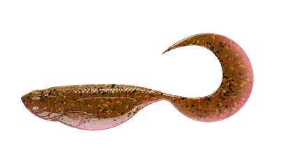 Libra Lures Predator Series Embryon Twist Tail soft bait in Chameleon color, showcasing the twist tail design and texture.