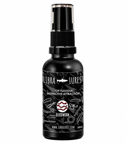 Libra Lures Aroma Spray Flavour Attractant mit Blutwurm-Duft, für Angelköder und Fischfang, in Sprühflasche.