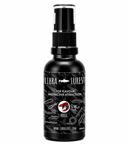 Libra Lures Aroma Spray mit Krill-Geschmack, Angelköder Flavour Attractant in Sprühform auf der Flasche