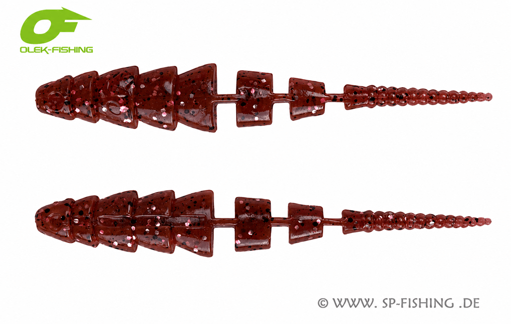 OLEK-Fishing Kaiman V2 Gummiköder in NaturalRainwormUV, 10cm, mit realistischem Design für Angelfreunde