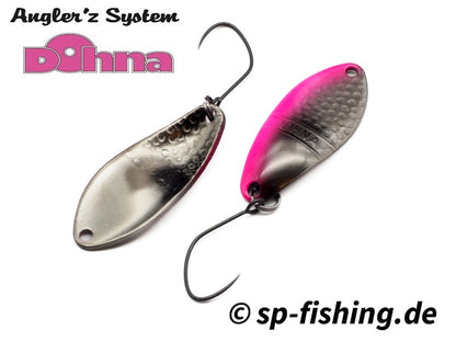 Angler´z System Antem Dohna SC3 Angelblei in Silber, längliche Spoonform mit rot-weißer Markierung, für Angeln.