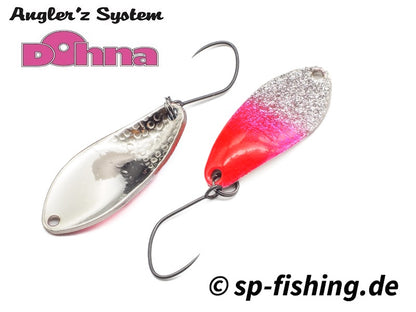 Angler´z System Antem Dohna GL09 Spoon Angelköder, silberfarben, mit scharfer Spitze und eleganten Design, auf weißem Hintergrund