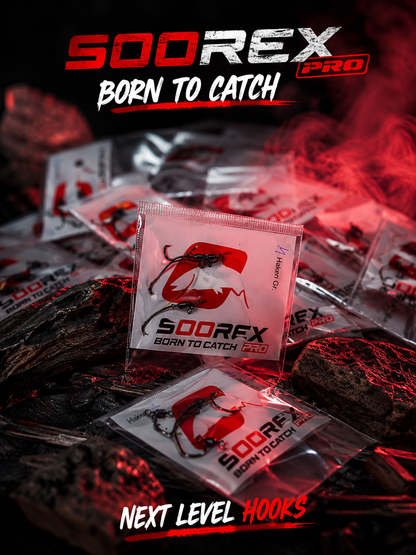 Soorex Pro Hooks Flutter Rig 2.0 Haken mit Tungsten Perle