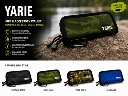 Yarie Spoon Wallet Tasche aus Leder mit Kartenfächern und Reißverschluss, braun, langlebig und stilvoll für den Alltag.