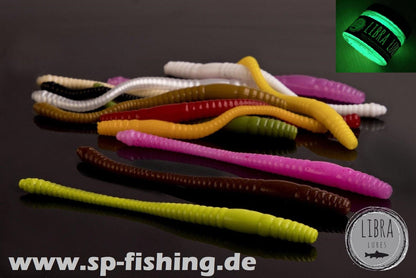 LIBRA LURES DYING WORM Forellen Gummiköder Auftreibend mit Aroma
