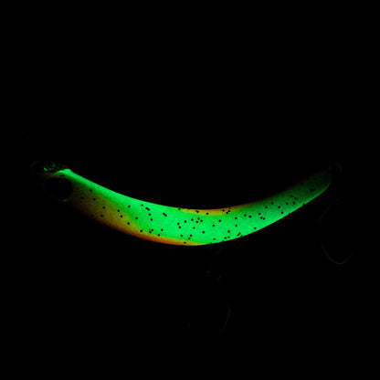 PROBAITS Tumbling Banana Wobbler – Forellen Crankbait Overhead Lip-Crank 10434 GLOW