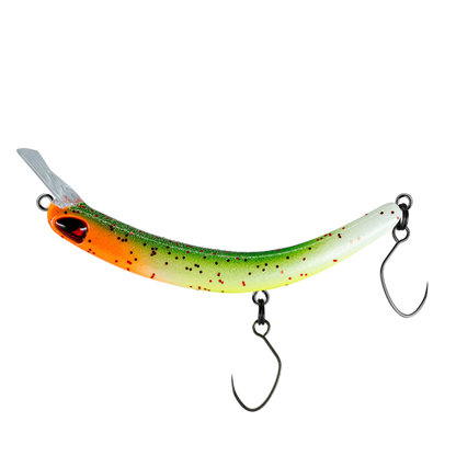 PROBAITS Tumbling Banana Wobbler – Forellen Crankbait Overhead Lip-Crank 10435 GLOW