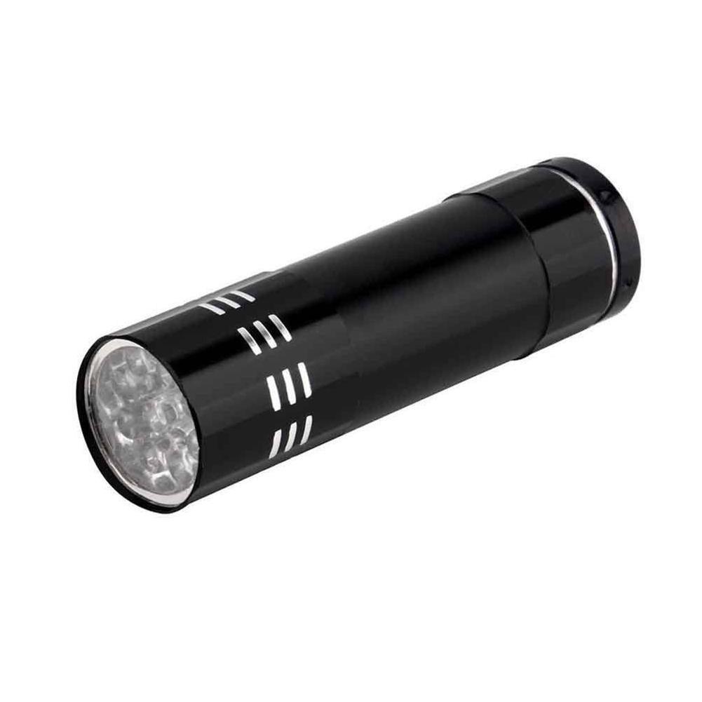Aluminium 9 LED UV Schwarzlicht Leuchte 5er SET - Outdoor Taschenlampe Prüflampe - SP-Fishing