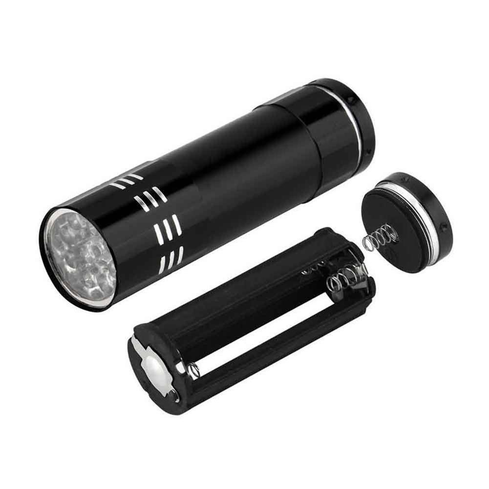 Aluminium 9 LED UV Schwarzlicht Leuchte - Outdoor Taschenlampe - SP-Fishing