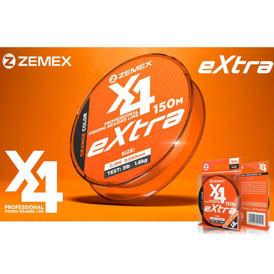 ZEMEX eXtra X4 150m Orange - SP-Fishing